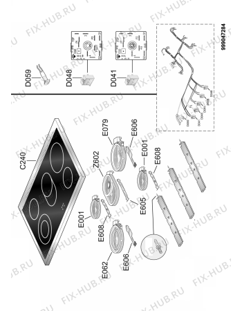 Схема №5 ACM 244/IX с изображением Шарнир Whirlpool 482000017224