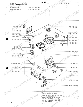 Взрыв-схема стиральной машины Aeg LAV690 - Схема узла Section5