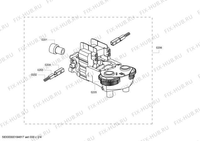 Схема №4 ZHM1252GRU с изображением Цоколь для электромиксера Zelmer 00798708