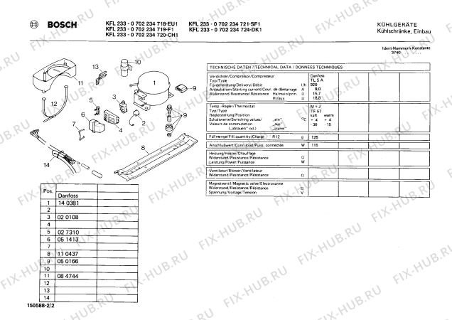 Взрыв-схема холодильника Bosch 0702234718 KFL233 - Схема узла 02