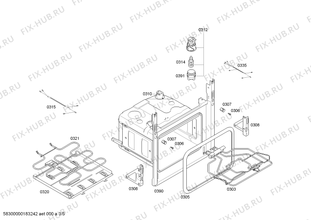 Схема №4 HBA11B150Z H.BO.NP.LK/.IN.GLASS.B1/.X.ME_TI// с изображением Блок подключения для духового шкафа Bosch 00631266