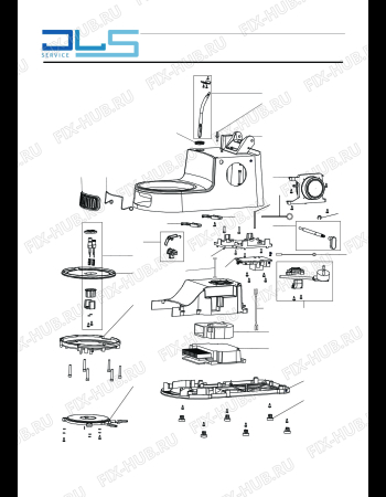 Взрыв-схема кухонного комбайна KENWOOD KCC9040S - Cooking Chef - Схема узла 2