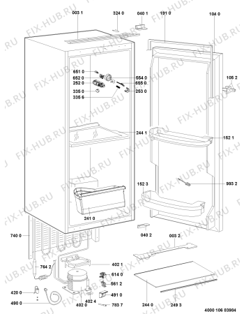 Схема №1 ARG 729/A++ с изображением Ящик (корзина) для холодильника Whirlpool 481010512541