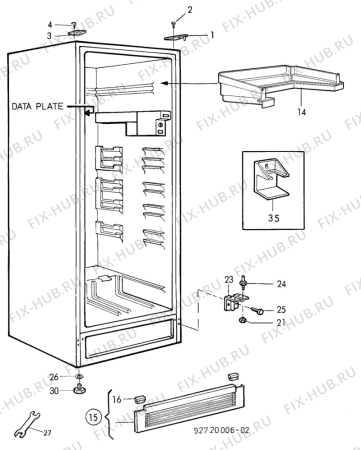 Взрыв-схема холодильника Electrolux RF938A - Схема узла C10 Cabinet