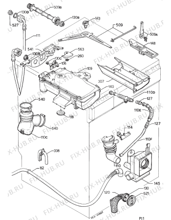 Взрыв-схема стиральной машины Elektro Helios EH2110 - Схема узла Hydraulic System 272