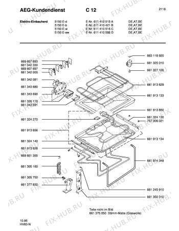 Схема №2 533V-W с изображением Всякое для плиты (духовки) Aeg 8996613261107