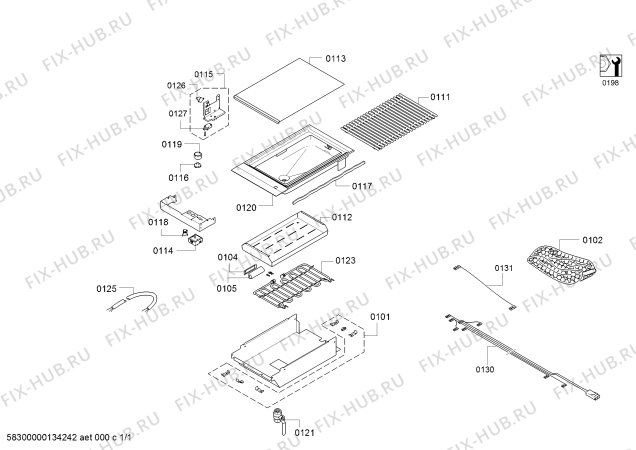 Схема №1 PKU375CA1W с изображением Варочная панель для плиты (духовки) Bosch 11014635