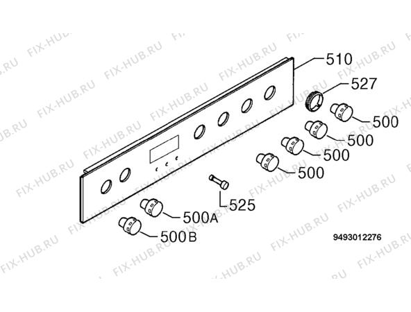 Взрыв-схема плиты (духовки) Privileg 965478_60053 - Схема узла Command panel 037