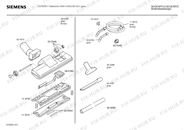 Схема №2 BBS5502PP optima50 с изображением Труба для мини-пылесоса Siemens 00460099