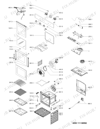 Схема №1 903.702.09 OV T025 SA OVEN IK с изображением Дверца для духового шкафа Whirlpool 481011164862