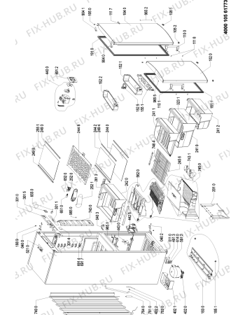 Схема №1 TGA 3310NF/EG/IS с изображением Дверца для холодильной камеры Whirlpool 481010537115