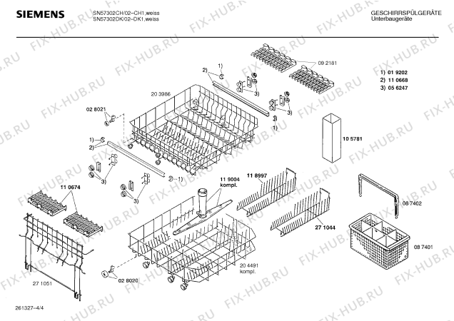 Схема №4 SN57302CH с изображением Кабель для посудомойки Siemens 00282268