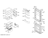 Схема №4 KG36NX03 с изображением Дверь для холодильника Siemens 00249783