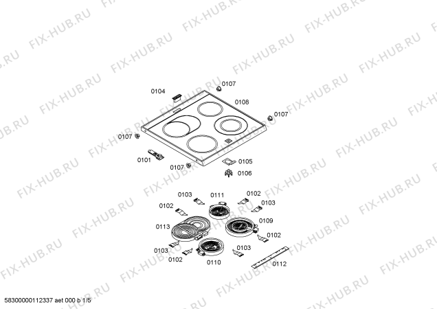 Схема №5 HSN895LEU с изображением Фронтальное стекло для плиты (духовки) Bosch 00475951