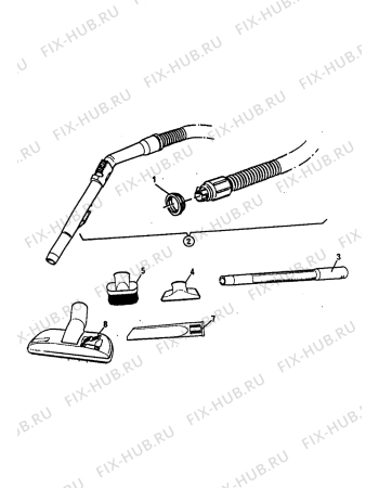 Взрыв-схема комплектующей Electrolux Z1820 - Схема узла Accessories