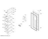 Схема №2 DF1133W3VV PROFILO с изображением Дверь морозильной камеры для холодильника Bosch 00718458