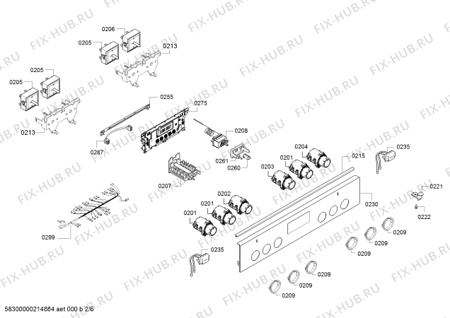 Взрыв-схема плиты (духовки) Bosch HKT59A120W - Схема узла 02