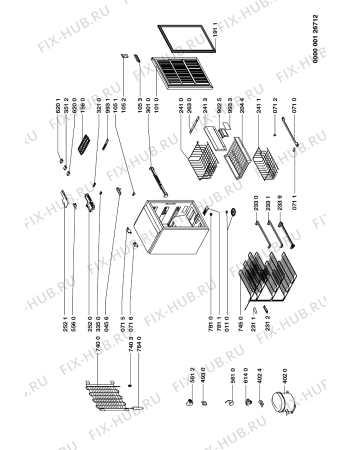 Схема №1 CIF 120/1 с изображением Часть корпуса для холодильной камеры Whirlpool 481945298653