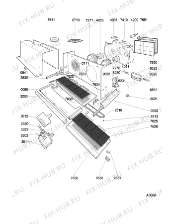 Схема №1 AKR 635 GY-1 с изображением Электромотор для вентиляции Whirlpool 481936118304