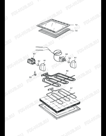 Схема №5 DEW 6631 с изображением Керамическая поверхность для плиты (духовки) DELONGHI 3316N311W