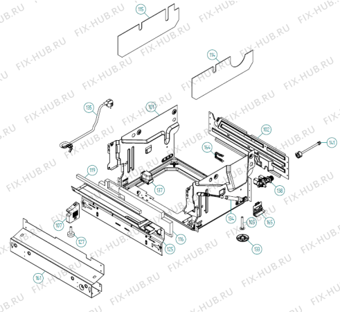 Взрыв-схема посудомоечной машины Atag VW6055RT XL NL   -VW6055RTUU-A01 (341708, DW70.3) - Схема узла 02