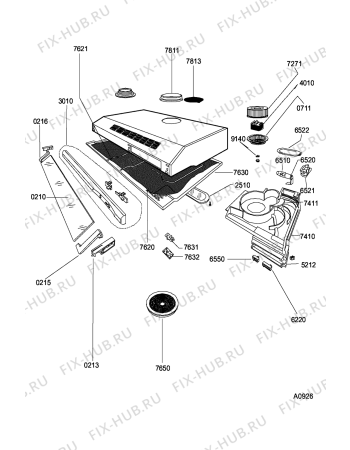 Схема №1 AKR 436 WH с изображением Дымоход для вентиляции Whirlpool 481244269237