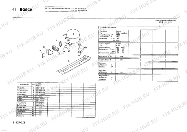 Взрыв-схема холодильника Bosch 0705354105 GS368SW - Схема узла 02