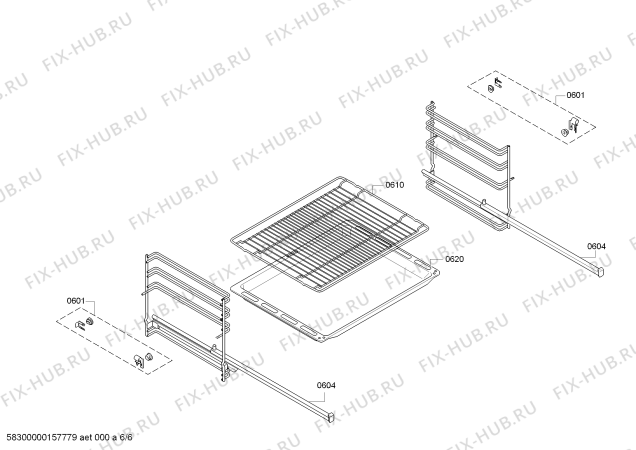 Схема №6 HBA23R160R с изображением Панель управления для плиты (духовки) Bosch 00706421