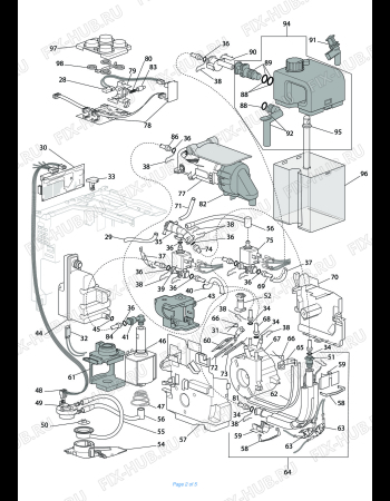 Схема №1 F 421.DB LATTISSIMA с изображением Термопредохранитель для электрокофеварки DELONGHI 5013253651