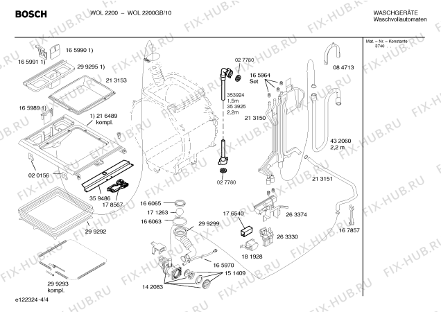 Схема №4 WOL2200GB WOL2200 с изображением Инструкция по эксплуатации для стиралки Bosch 00584817