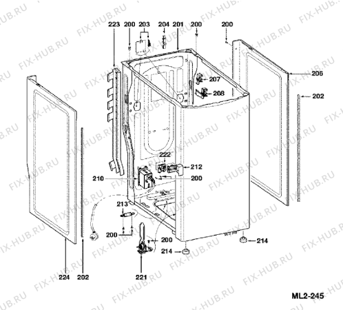 Взрыв-схема стиральной машины Gorenje WT6040   -White (341997, 5X6380) - Схема узла 03