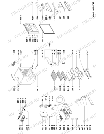 Схема №1 16C.2.12 с изображением Ящик (корзина) для холодильника Whirlpool 481050297202