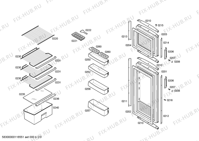 Схема №3 4FE3721N с изображением Дверь для холодильника Bosch 00242516