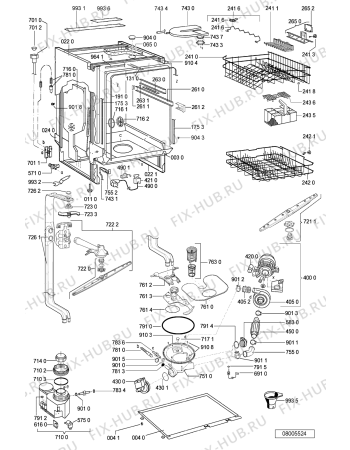 Схема №2 ADG 9442/1 с изображением Панель для посудомойки Whirlpool 480140102502