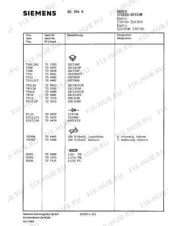 Схема №4 RS160R4 с изображением Интегрированный контур для аудиотехники Siemens 00732918