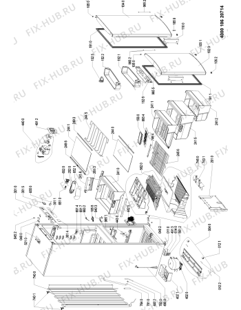 Схема №1 CFS191SS3 (F090458) с изображением Руководство для холодильника Indesit C00356636