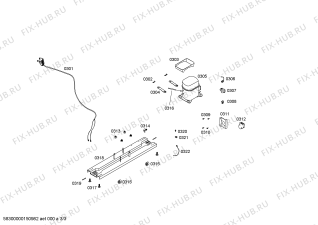 Схема №3 RS28F7444C с изображением Фильтр для холодильной камеры Bosch 00429086