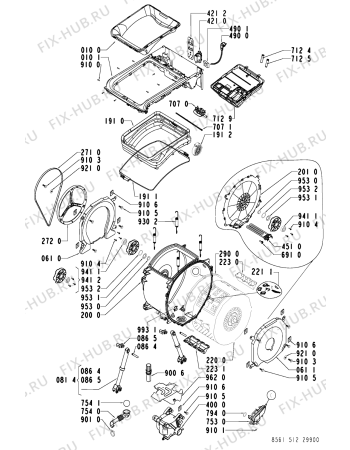 Схема №2 AWA 5129 с изображением Обшивка для стиралки Whirlpool 481245212073