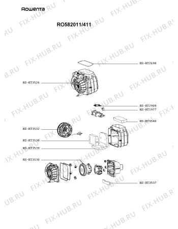 Схема №3 RO582011/410 с изображением Катушка для мини-пылесоса Rowenta RS-RT3541