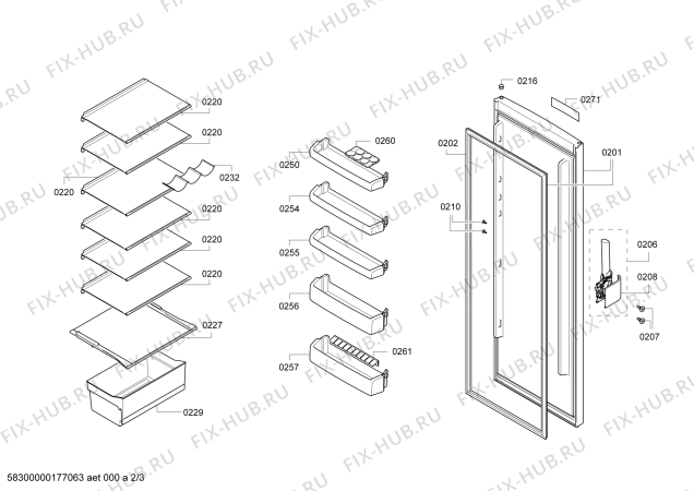 Схема №3 3FC1661P с изображением Модуль управления, запрограммированный для холодильника Bosch 00747326