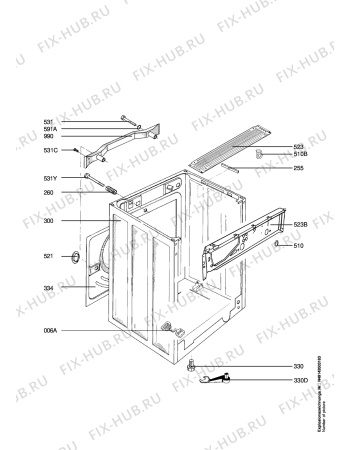 Взрыв-схема стиральной машины Zanussi Electrolux ZWF1850 - Схема узла Housing 001