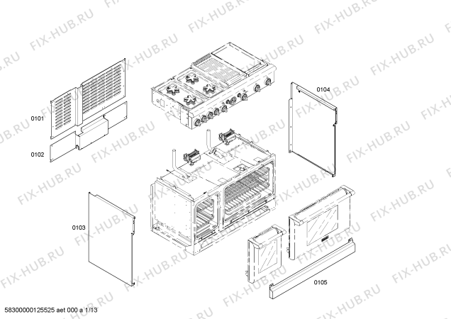 Схема №13 PRD484ECG с изображением Панель управления для плиты (духовки) Bosch 00246023