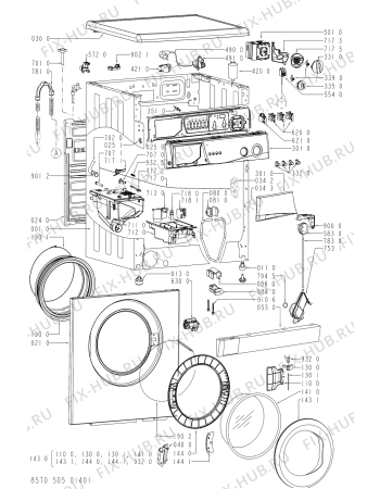 Схема №2 FL 5055 с изображением Обшивка для стиралки Whirlpool 481245215555