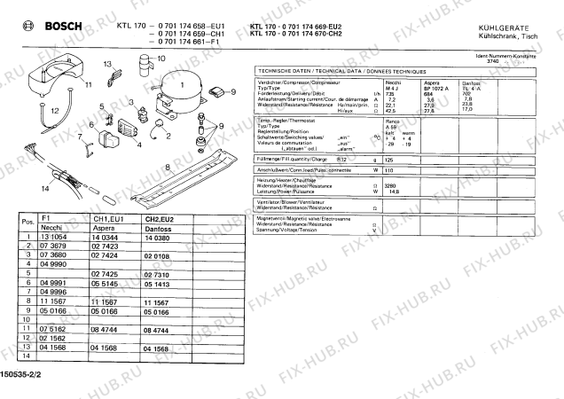 Взрыв-схема холодильника Bosch 0701174659 KTL170 - Схема узла 02