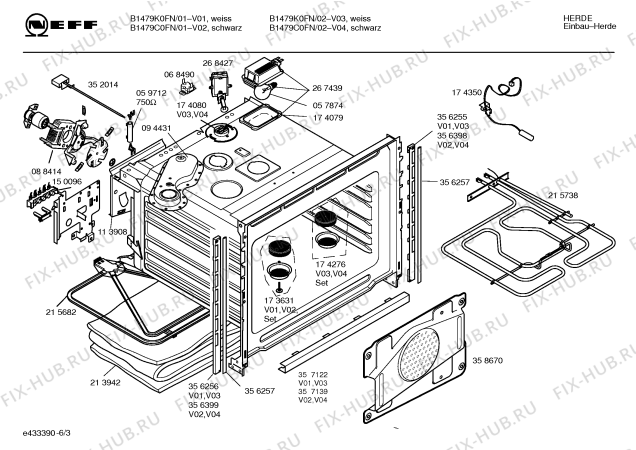 Схема №6 B1479K2FN с изображением Ручка управления духовкой для плиты (духовки) Bosch 00181356