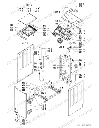 Схема №2 AWT 2258/2 с изображением Обшивка для стиралки Whirlpool 481245214681