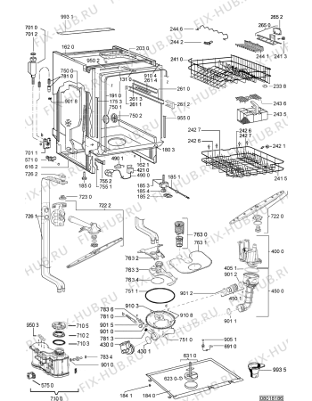 Схема №2 ADG 7559 с изображением Блок управления для электропосудомоечной машины Whirlpool 480140102866