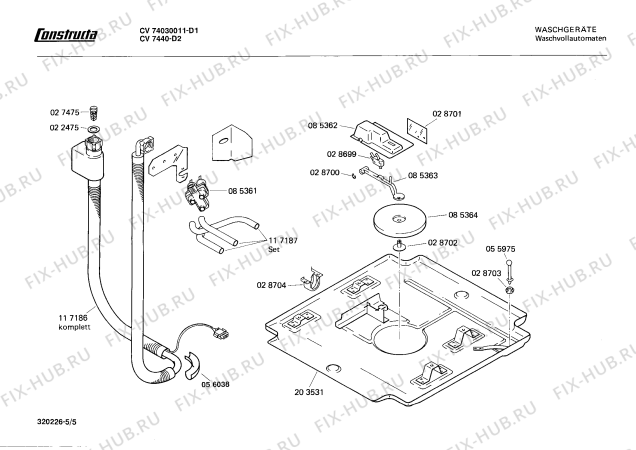 Схема №5 CV753047 CV7530 с изображением Панель управления для стиралки Bosch 00118463