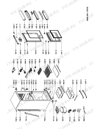 Схема №1 ARZ 9420/H с изображением Уплотнитель (прокладка) для холодильной камеры Whirlpool 481246818285