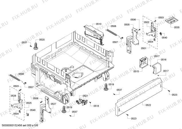 Схема №6 63012243312 Kenmore с изображением Изоляция для посудомойки Bosch 00675106